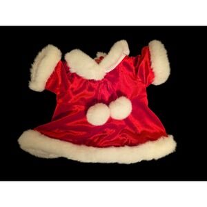 Y2K Build a Bear Mrs. Claus Dress Christmas Red Velvet White Fur Santa BABW